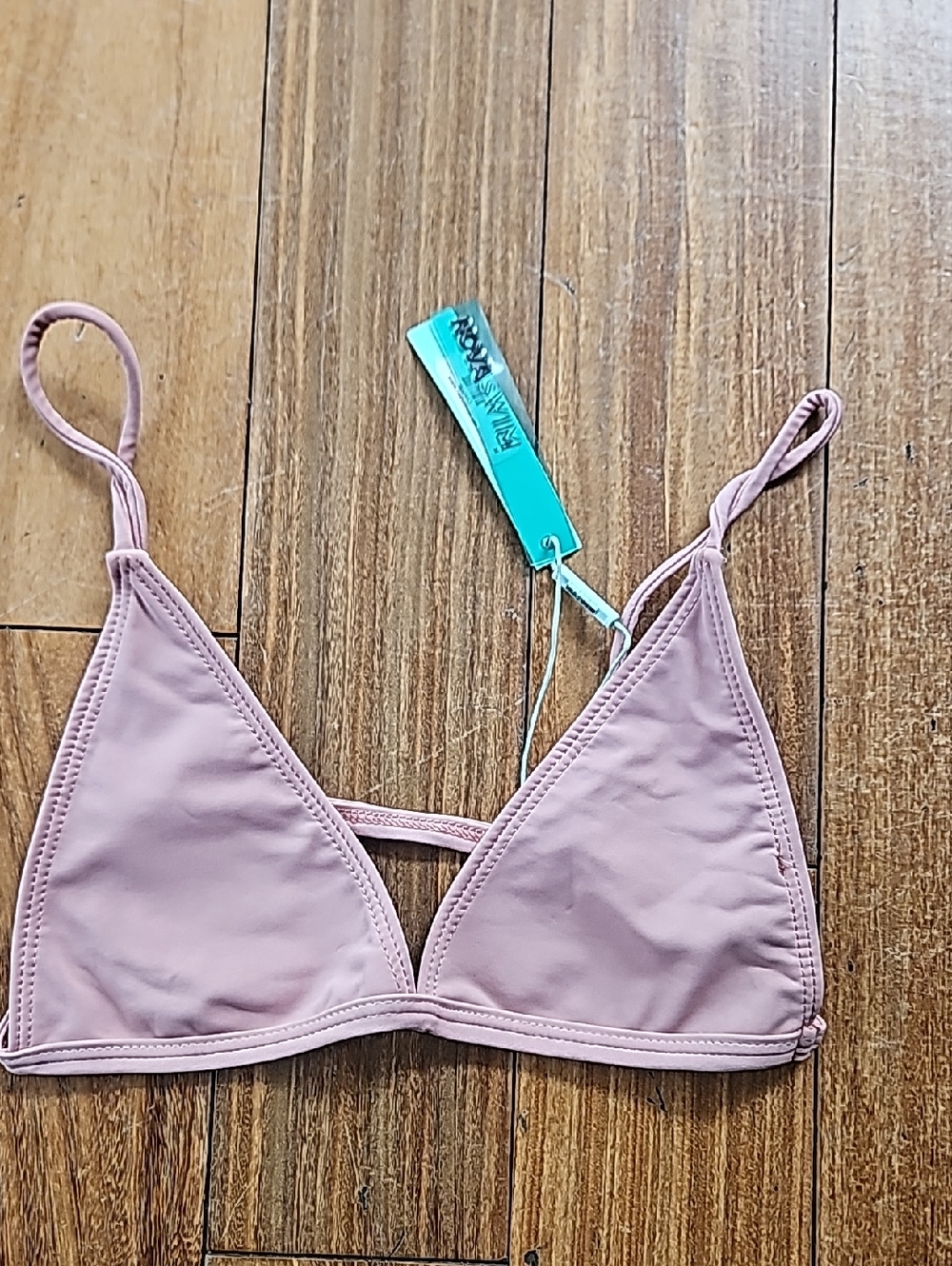 Fashion Nova Dusty Pink Triangle Bikini Top